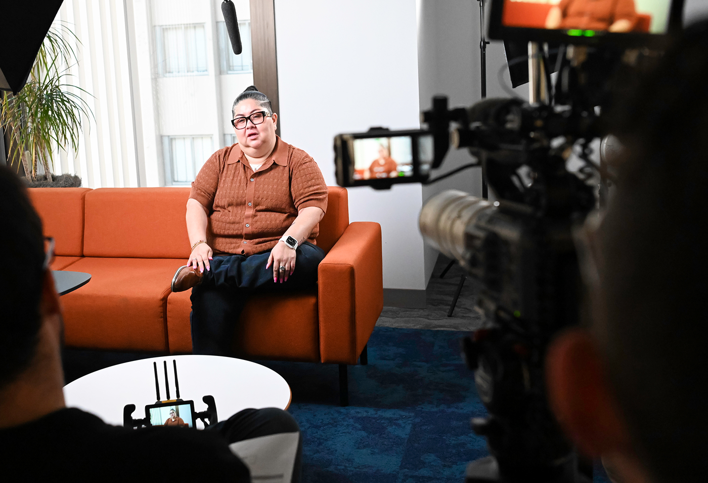 Production setup of an interview