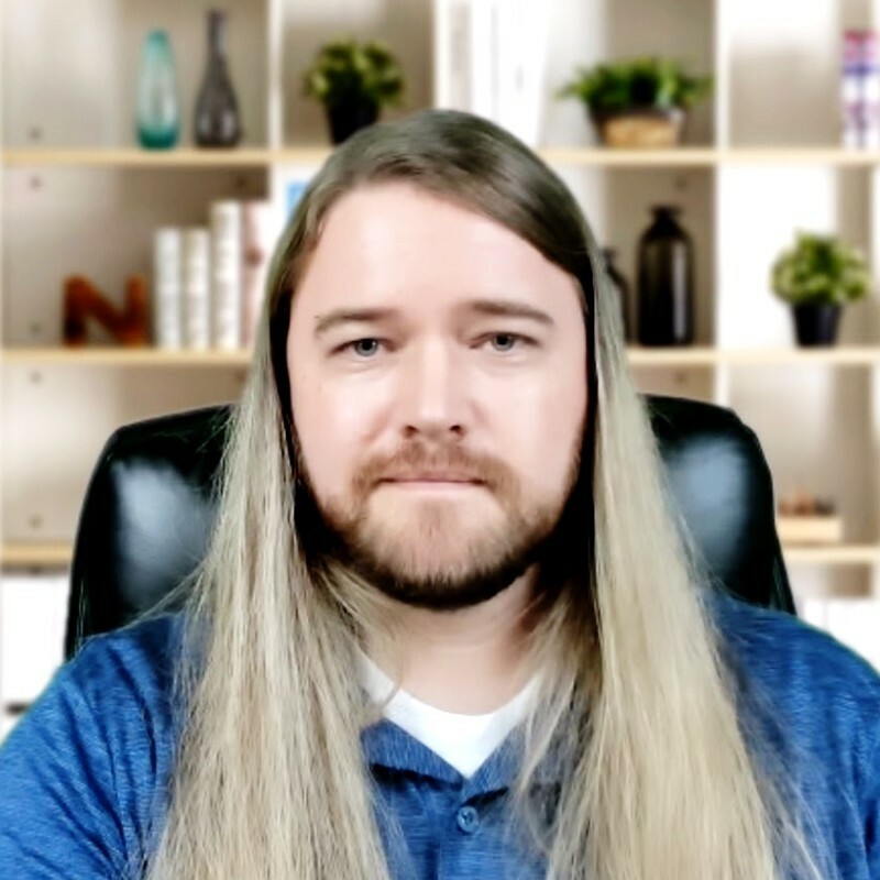 Sean Nufer in blue shirt